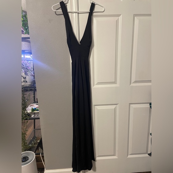 Full length black Forever 21 formal dress, worn for a wedding. - Picture 3 of 5